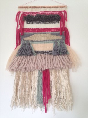 Wanddecoratie textiel handmade