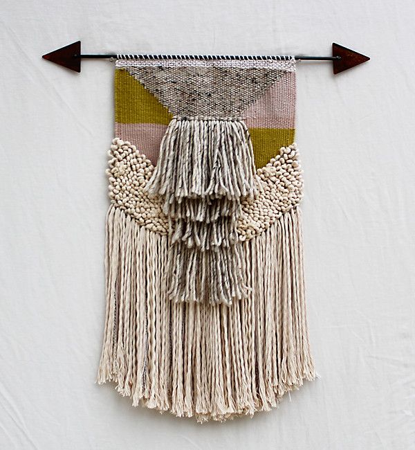 wanddecoratie textiel pijl